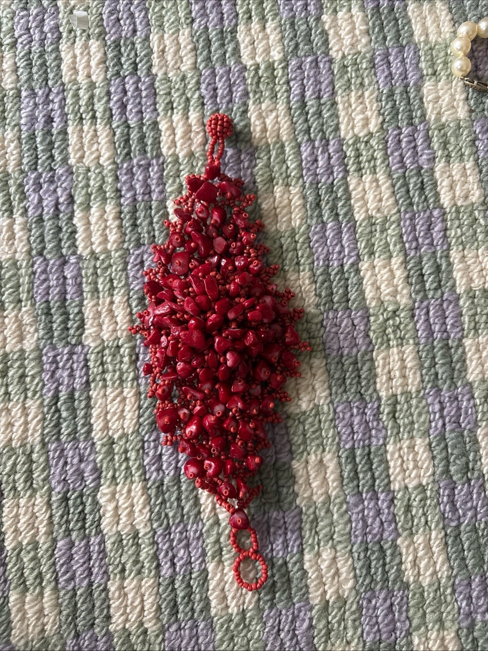 Red Beaded Cluster Bracelet - Women Jewelry